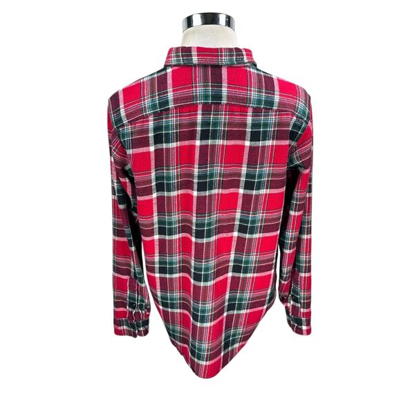 Polo Ralph Lauren Flannel Shirt Men's Large Red Plaid Cotton 2 Pockets Button Up - Picture 5 of 12